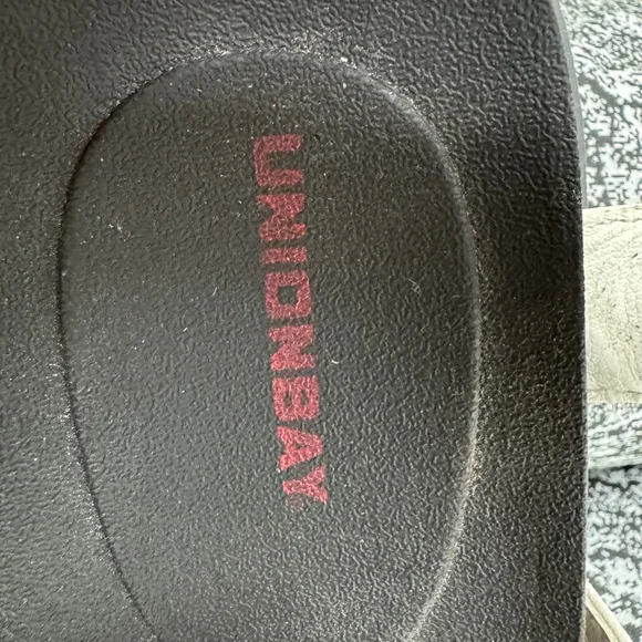 Unionbay Dulce Sandal Women 9.5 White Black Strappy Faux Leather Platform Casual - Picture 10 of 12